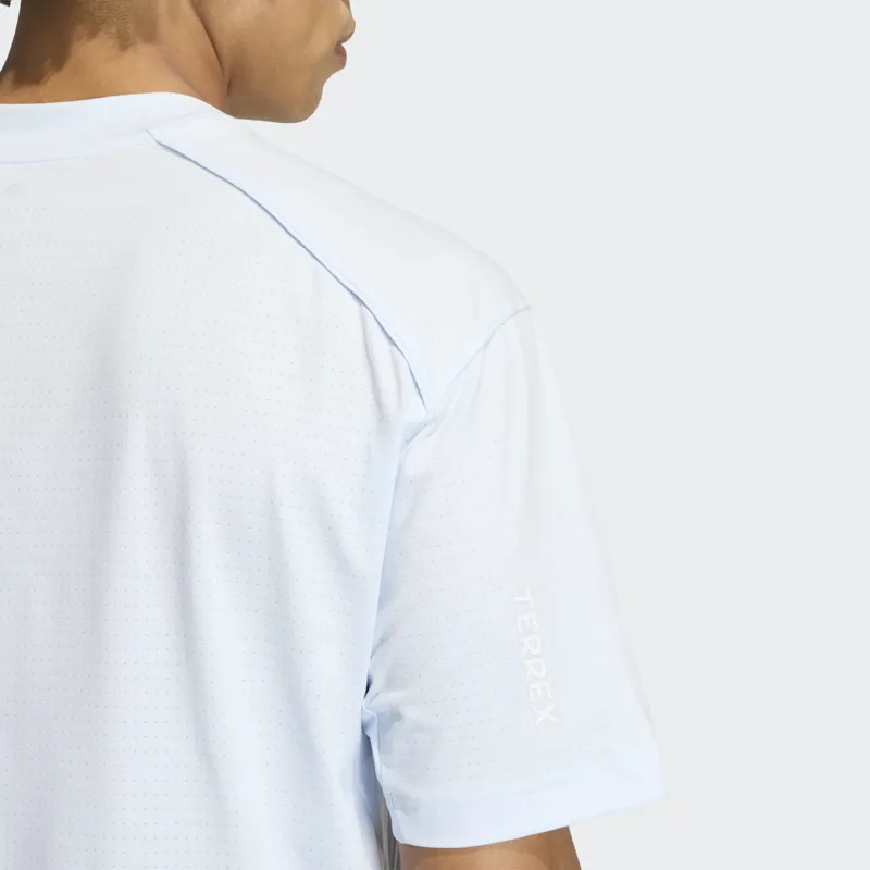 Adidas Men's XPL Trail Tee in Clear Sky-4