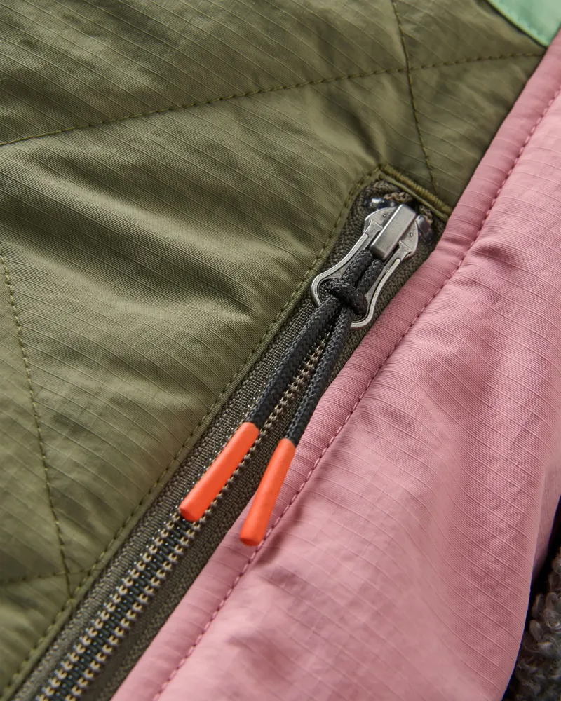 Passenger Women's Lara Quilted Jacket in Grey Marl/Dusty Olive-4