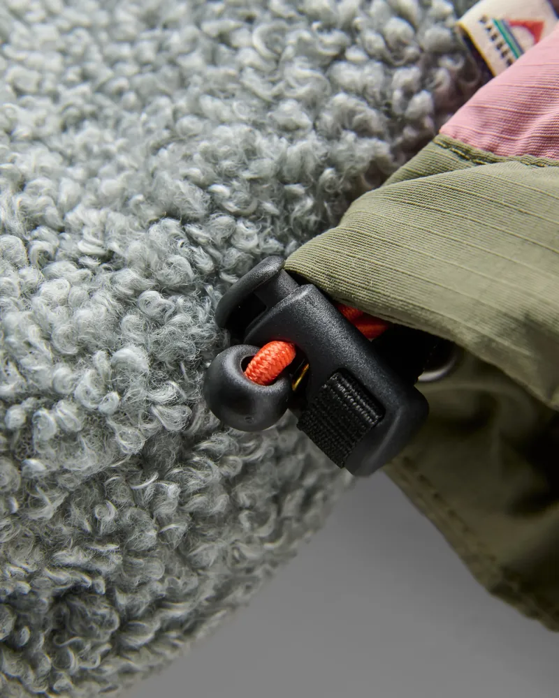 Passenger Women's Lara Quilted Jacket in Grey Marl/Dusty Olive-6