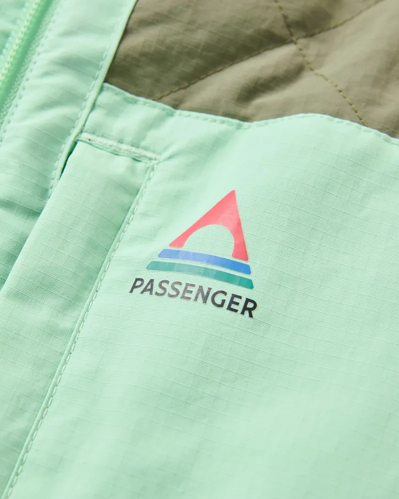 Passenger Women's Lara Quilted Jacket in Grey Marl/Dusty Olive-1