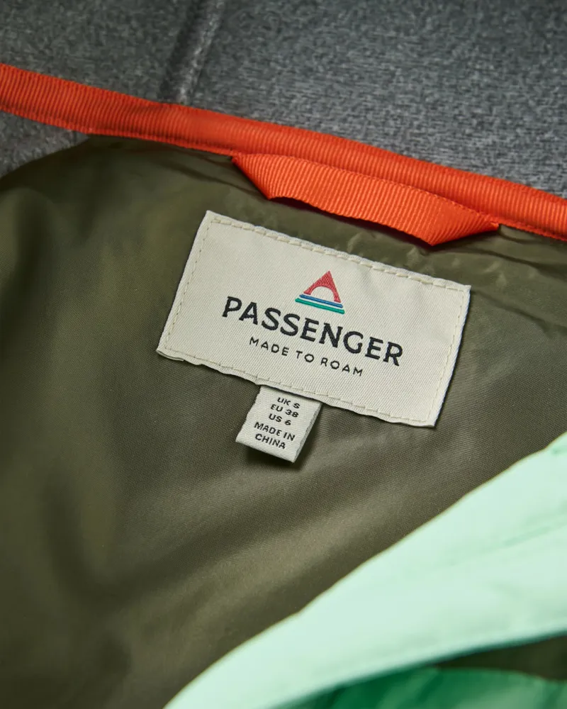 Passenger Women's Lara Quilted Jacket in Grey Marl/Dusty Olive-2