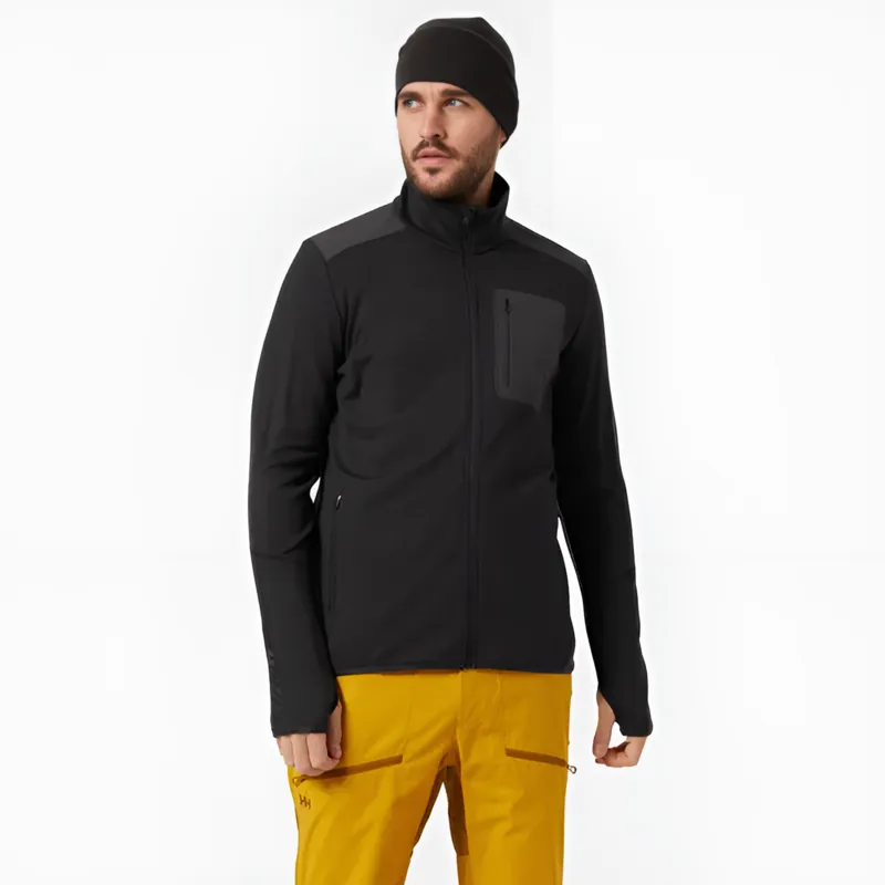 Helly Hansen Men's Lifa Merino Midlayer Jacket in Black-2