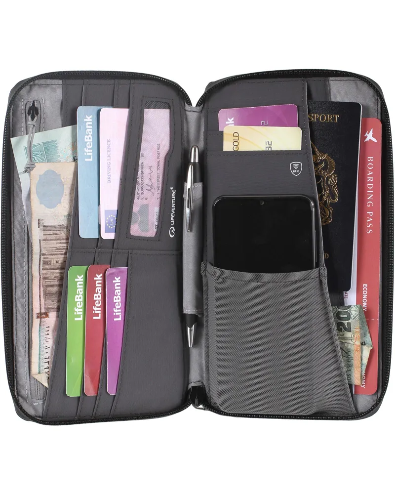 Lifeventure RFID Travel Wallet in Grey-2