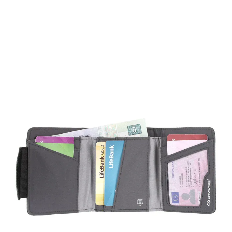 Lifeventure RFID Wallet Recycled in Grey-2