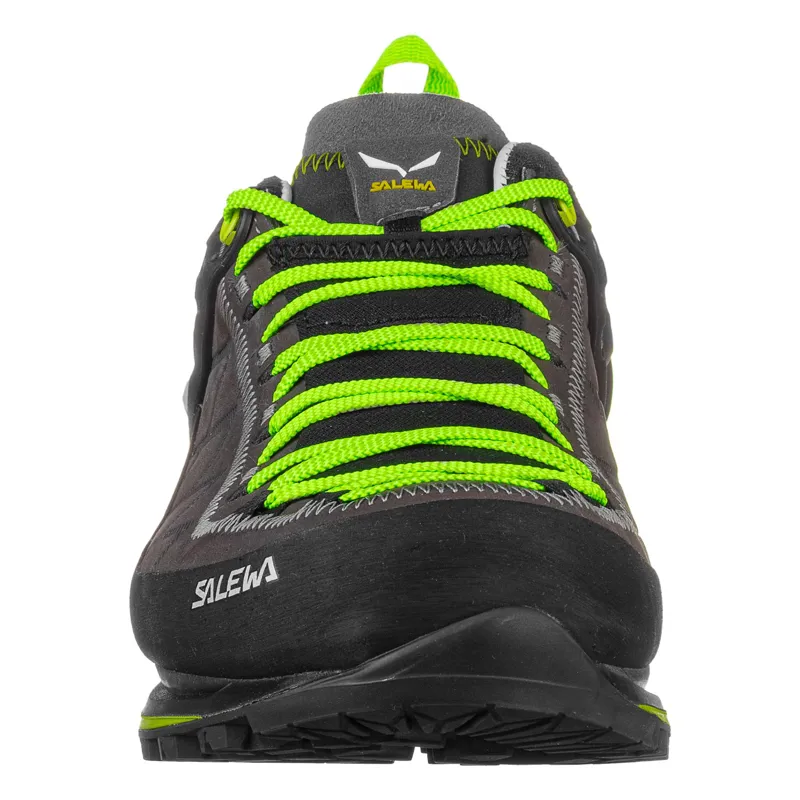 Salewa Men's Mountain Trainer 2 Gore-Tex Leather Shoes in Smoked/Fluo Green