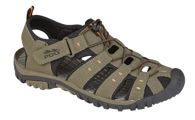 PDQ Men's Sandals in Taupe/Orange 