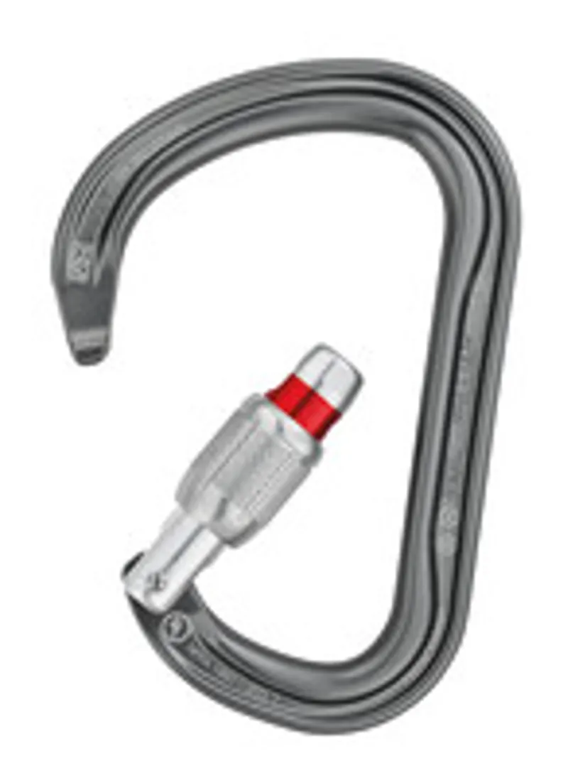 Petzl William Screw-Lock Carabiner in Grey-1