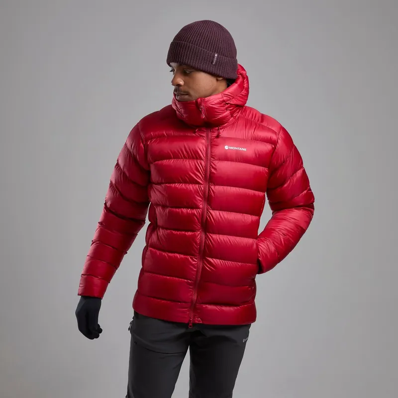 Montane Men's Anti-Freeze XT Hooded Down Jacket in Acer Red-2
