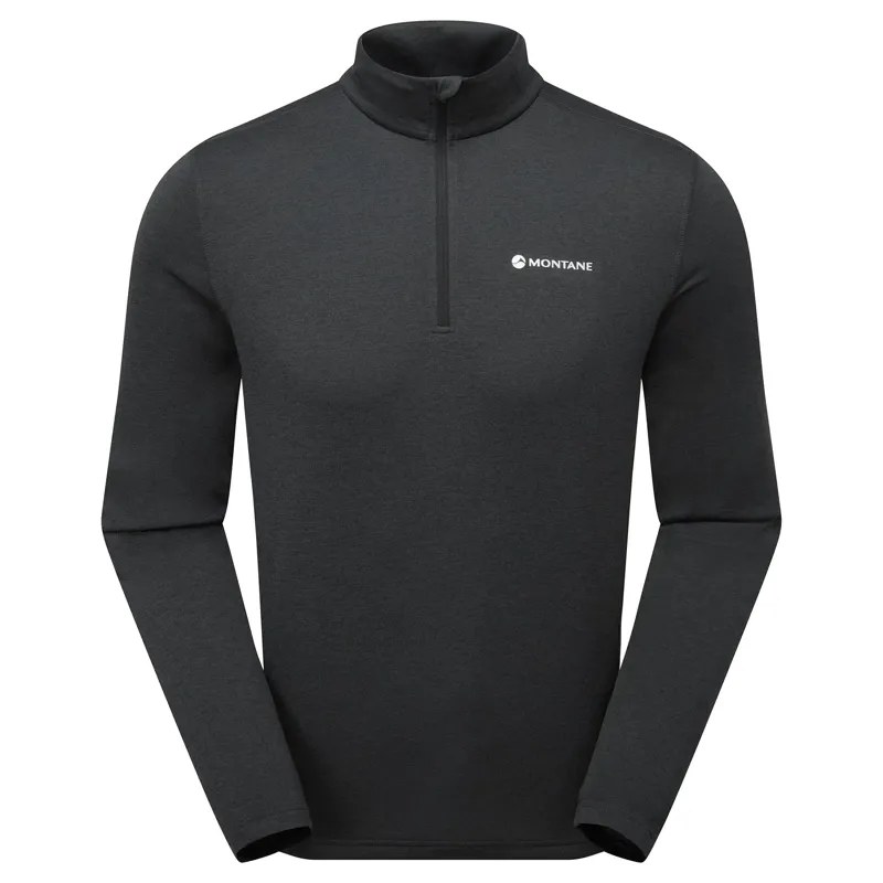 DEACTIVATED Montane Men's Dart Zip Neck T-Shirt in Black