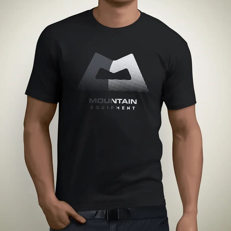 Mountain Equipment Adapt Split Logo Mens T-Shirt in Black
