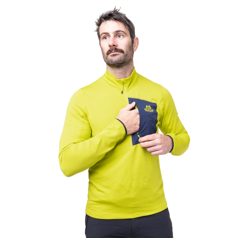 Mountain Equipment Men's Lumiko Zip-T Fleece in Vine/Cosmos-1