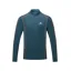 Mountain Equipment Men's Ignis Long Sleeve Zip T-Shirt in Majolica/Alto Blue