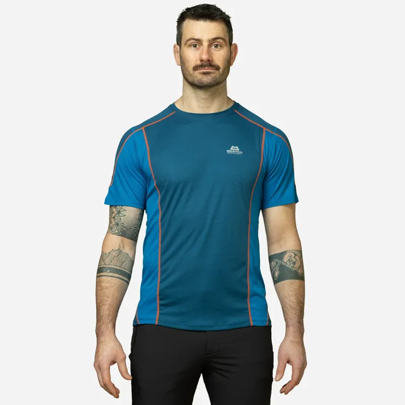 Mountain Equipment Men's Ignis Short Sleeve T-Shirt in Majolica/Alto Blue-1