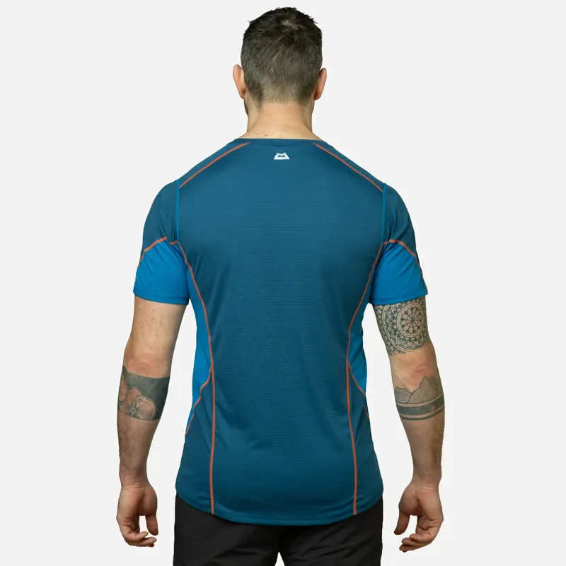 Mountain Equipment Men's Ignis Short Sleeve T-Shirt in Majolica/Alto Blue-2