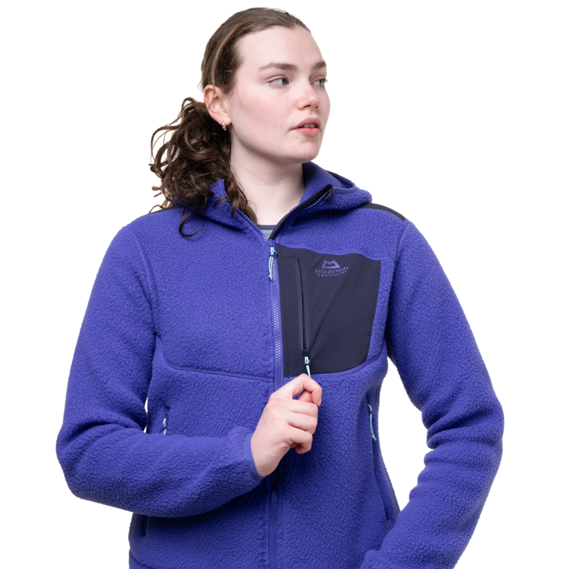 Mountain Equipment Women's Highpile Hooded Jacket in Clematis/Cosmos-3