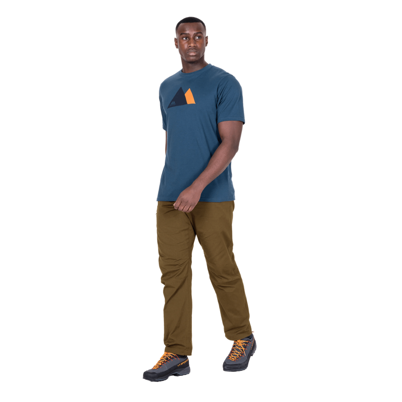 Mountain Equipment Men's Twin Peaks Tee in Denim Blue-4