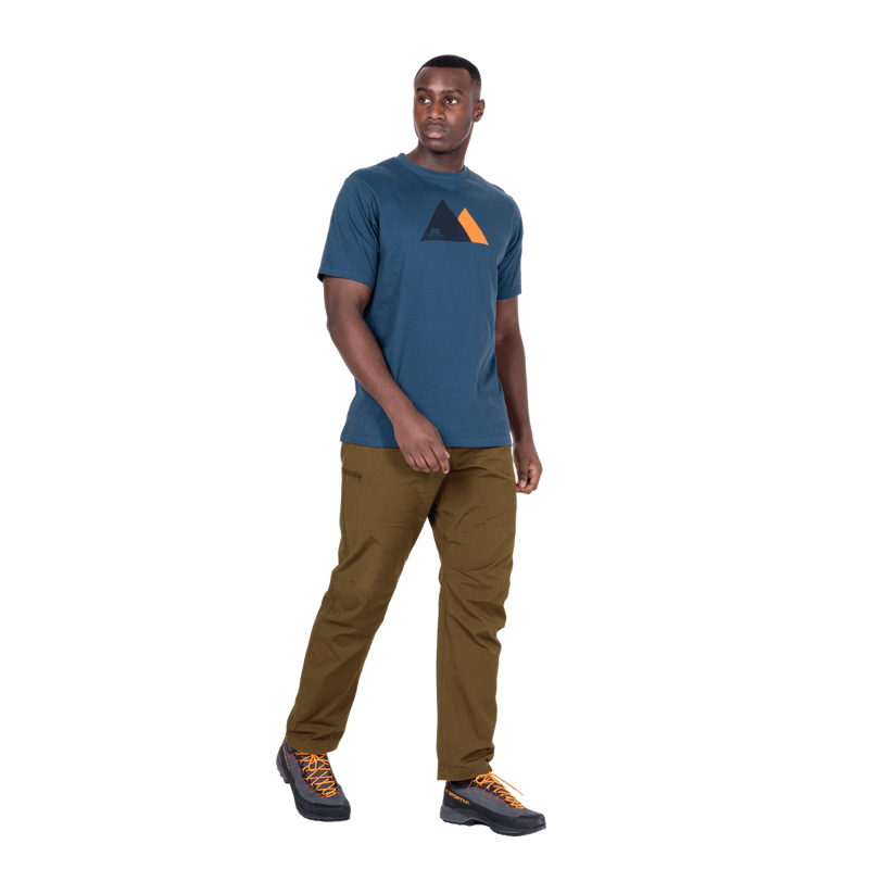 Mountain Equipment Men's Twin Peaks Tee in Denim Blue-5