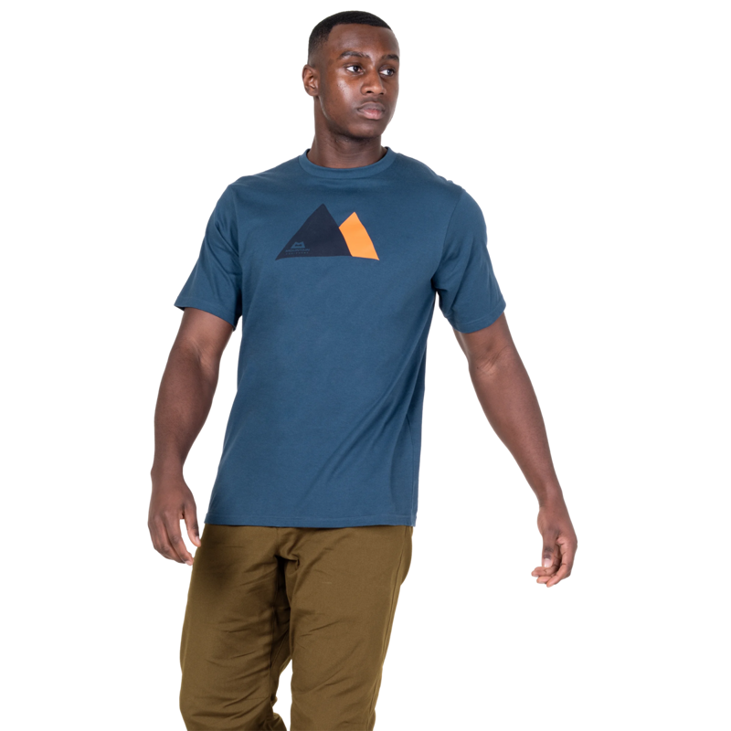 Mountain Equipment Men's Twin Peaks Tee in Denim Blue-2