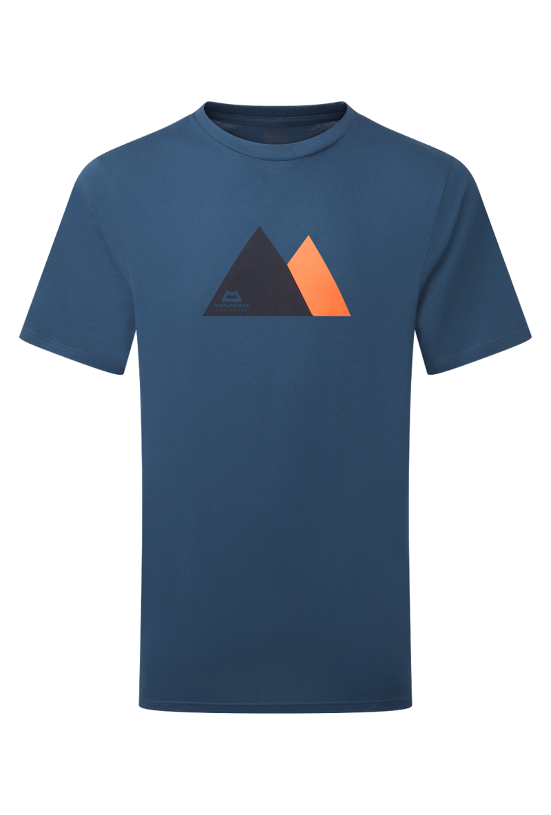 Mountain Equipment Men's Twin Peaks Tee in Denim Blue
