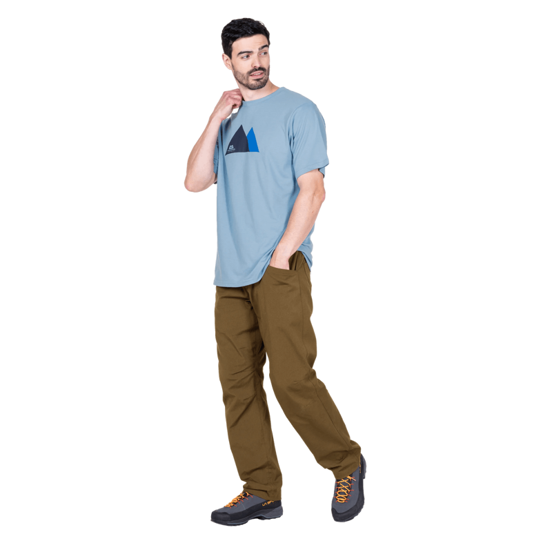 Mountain Equipment Men's Twin Peaks Tee in Heritage Blue-2