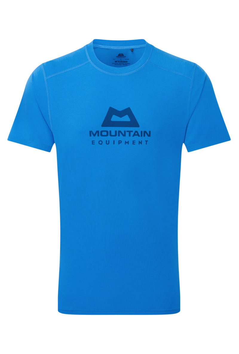 Mountain Equipment Men's Headpoint Emblem Tee in Atlantic Blue