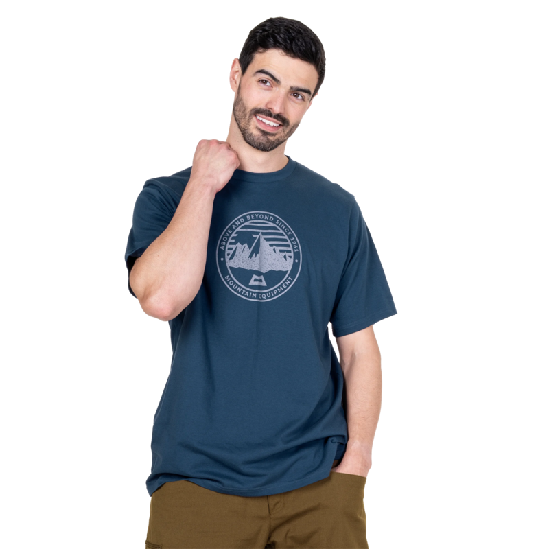 Mountain Equipment Men's Roundel Tee in Denim Blue-1