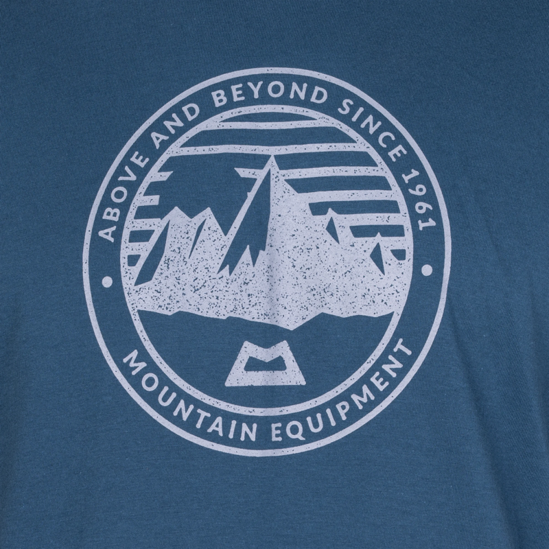 Mountain Equipment Men's Roundel Tee in Denim Blue-2