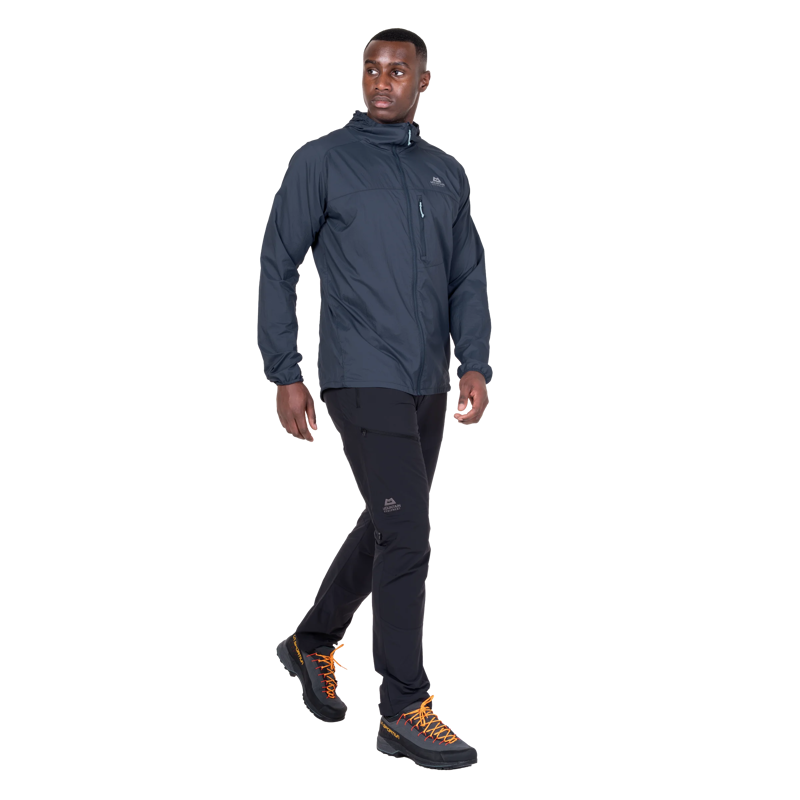 Mountain Equipment Men's Aerofoil Hooded Jacket in Blue Nights-1