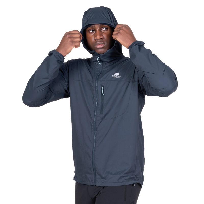 Mountain Equipment Men's Aerofoil Hooded Jacket in Blue Nights-4