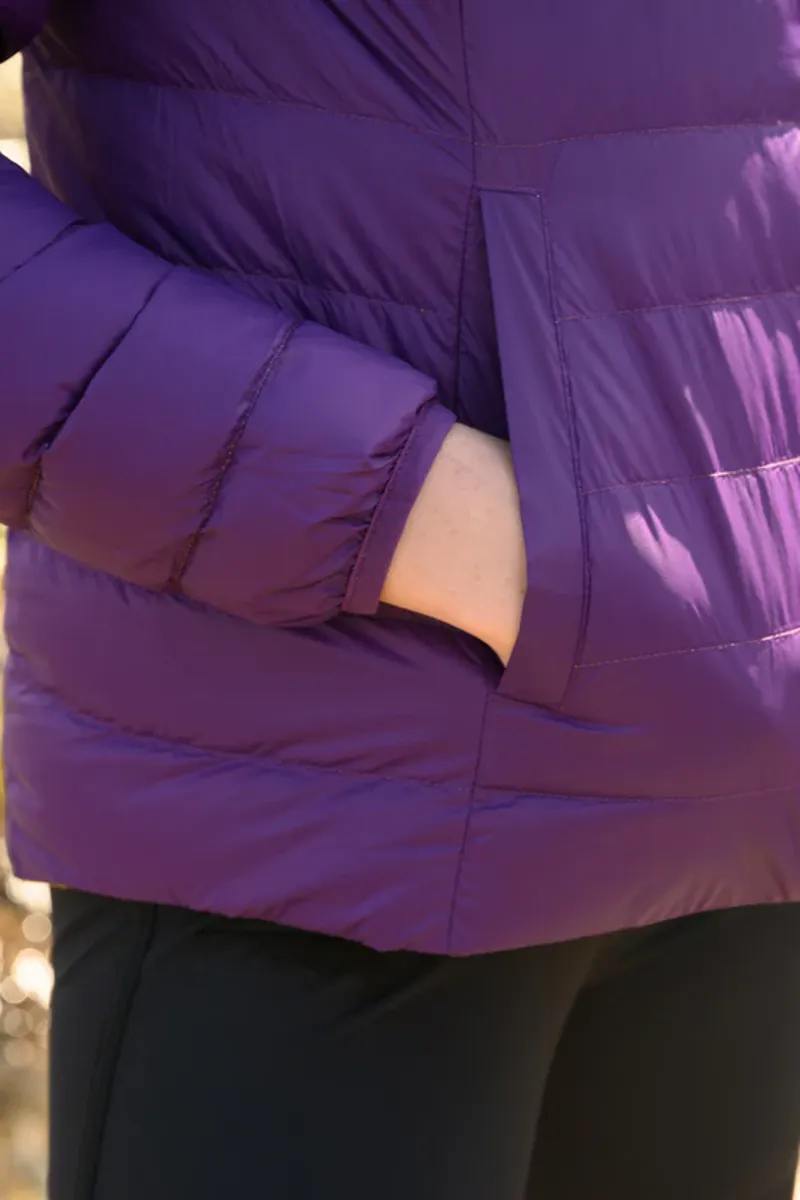 Mac In A Sac Women's Polar Reversible Packable Down Jacket in Yellow/Grape-3