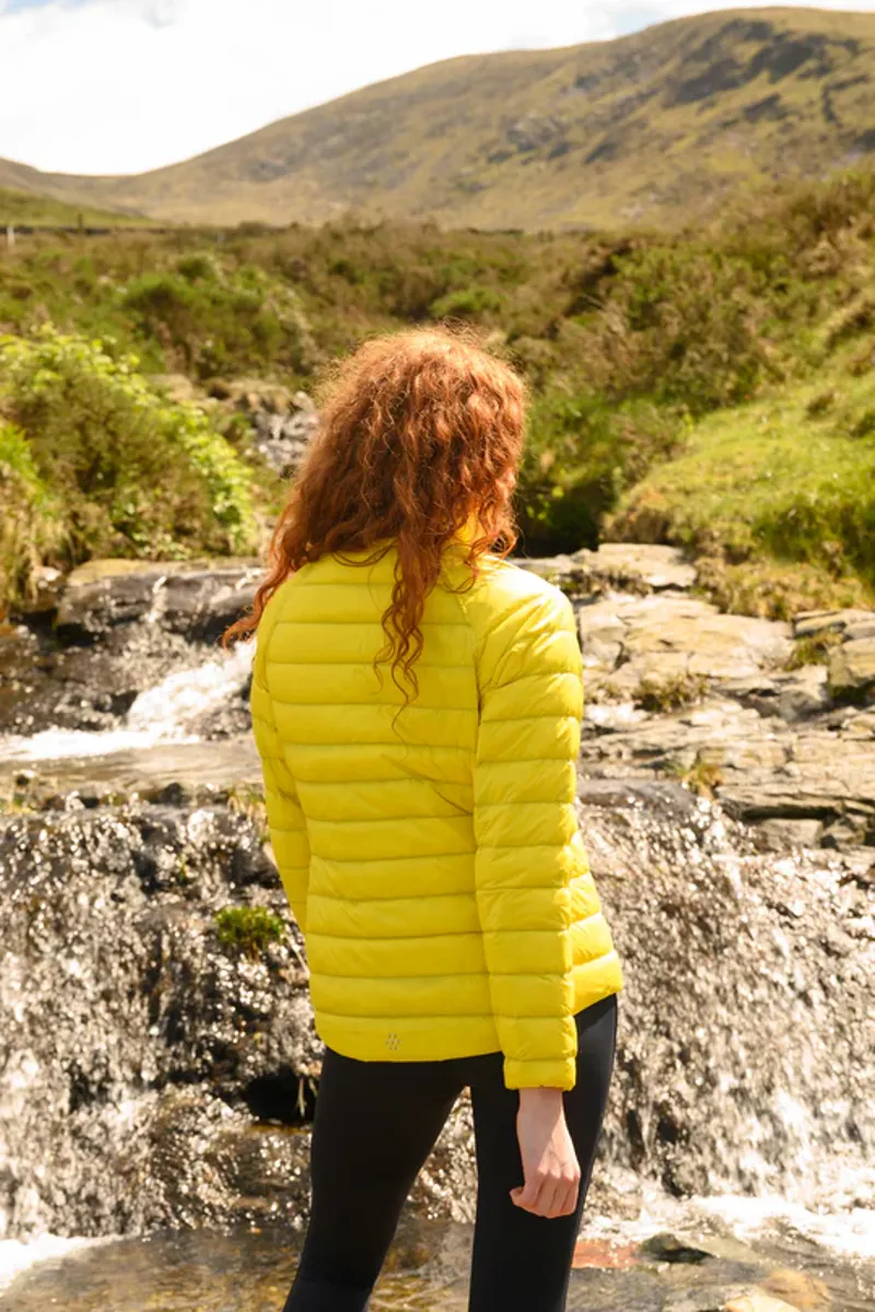 Mac In A Sac Women's Polar Reversible Packable Down Jacket in Yellow/Grape-5