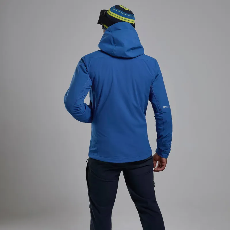 Montane Men's Nordes Hooded Softshell Jacket in Neptune Blue-3
