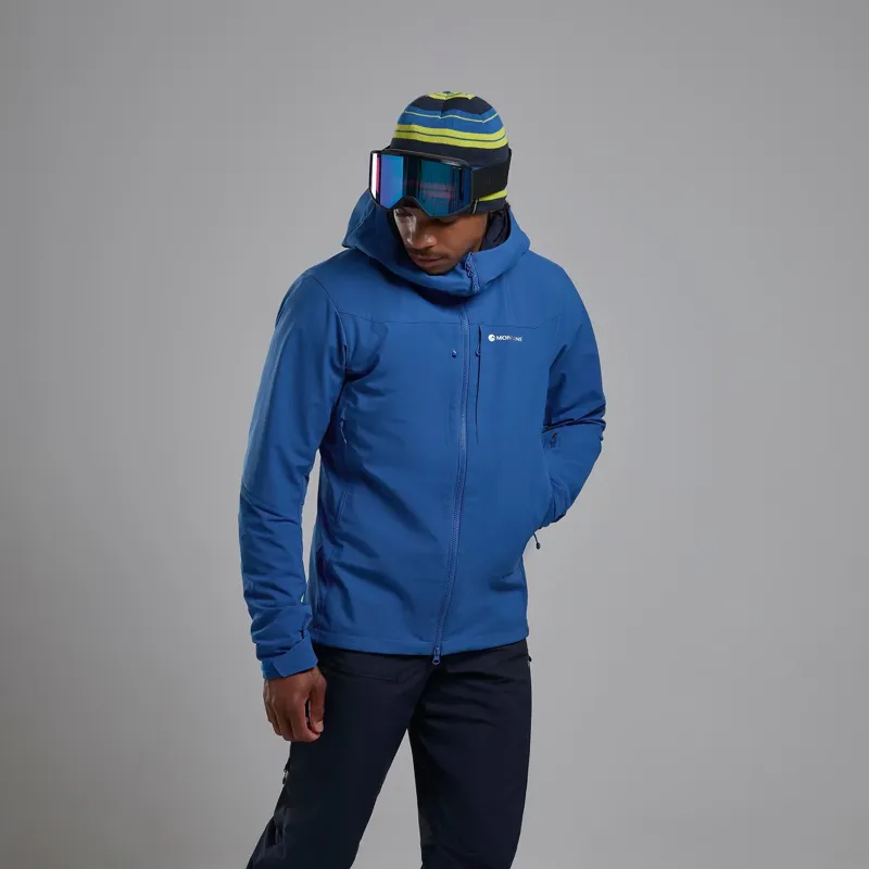 Montane Men's Nordes Hooded Softshell Jacket in Neptune Blue-2