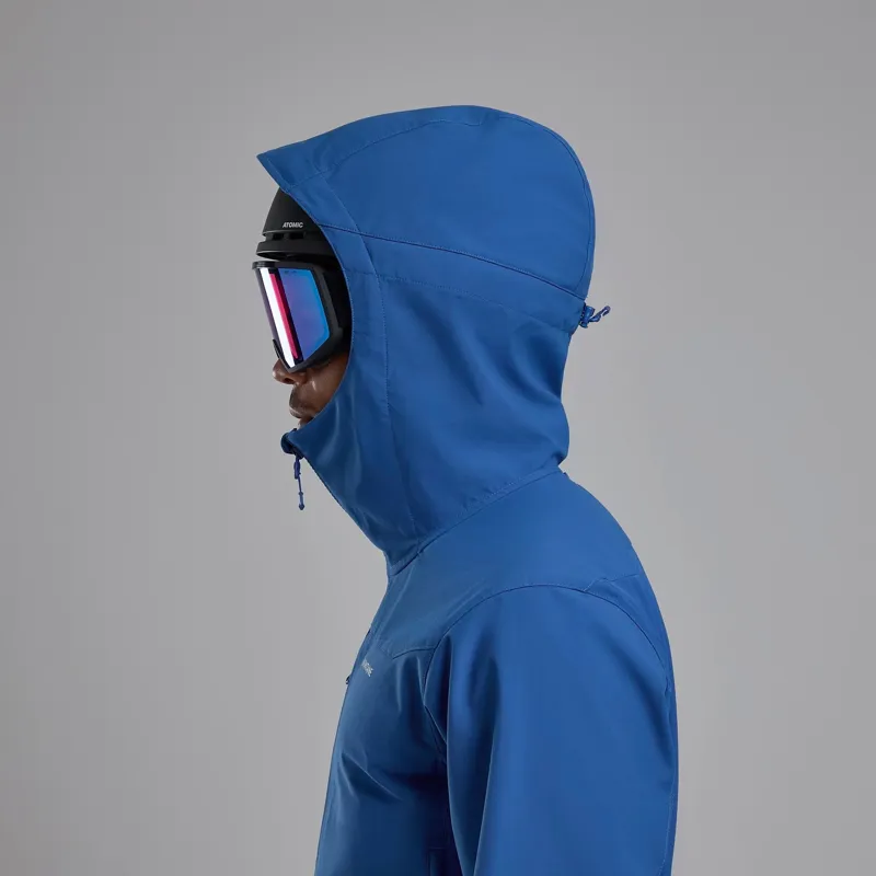 Montane Men's Nordes Hooded Softshell Jacket in Neptune Blue-7
