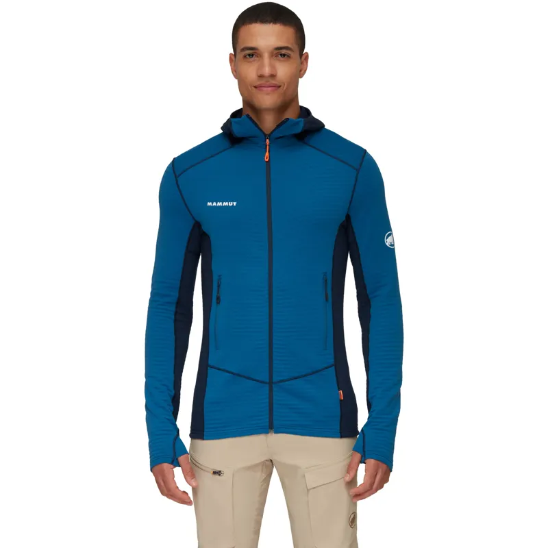 Mammut Men's Taiss Light ML Hooded Jacket in Deep Ice/Marine-1