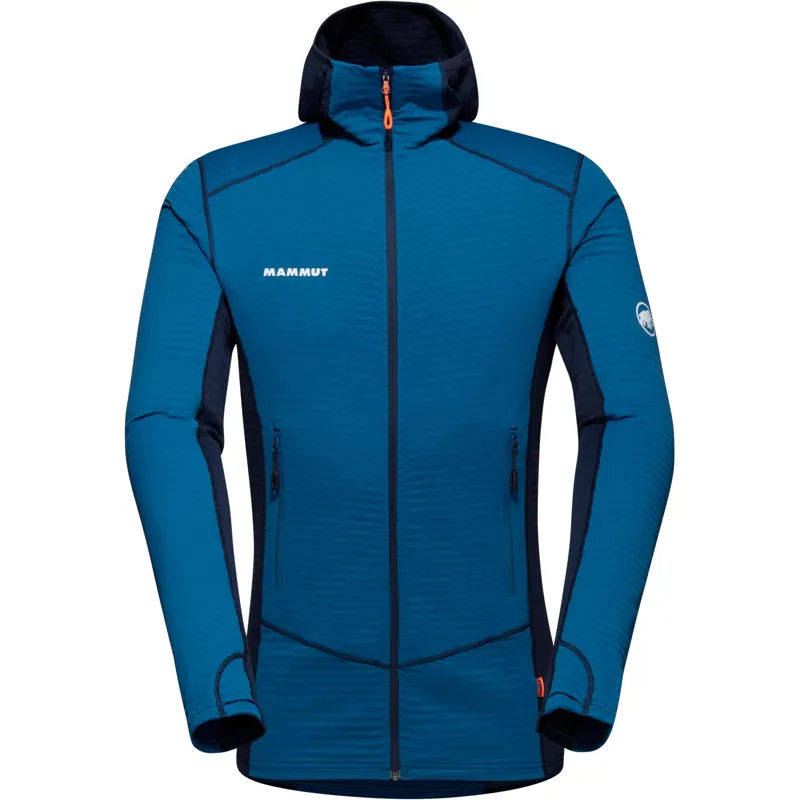 Mammut Men's Taiss Light ML Hooded Jacket in Deep Ice/Marine