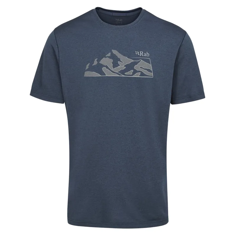 Rab Men's Mantle Mountain T-Shirt in Tempest Blue