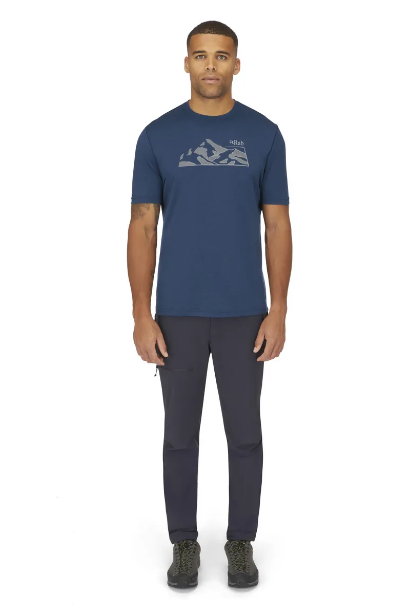 Rab Men's Mantle Mountain T-Shirt in Tempest Blue-4