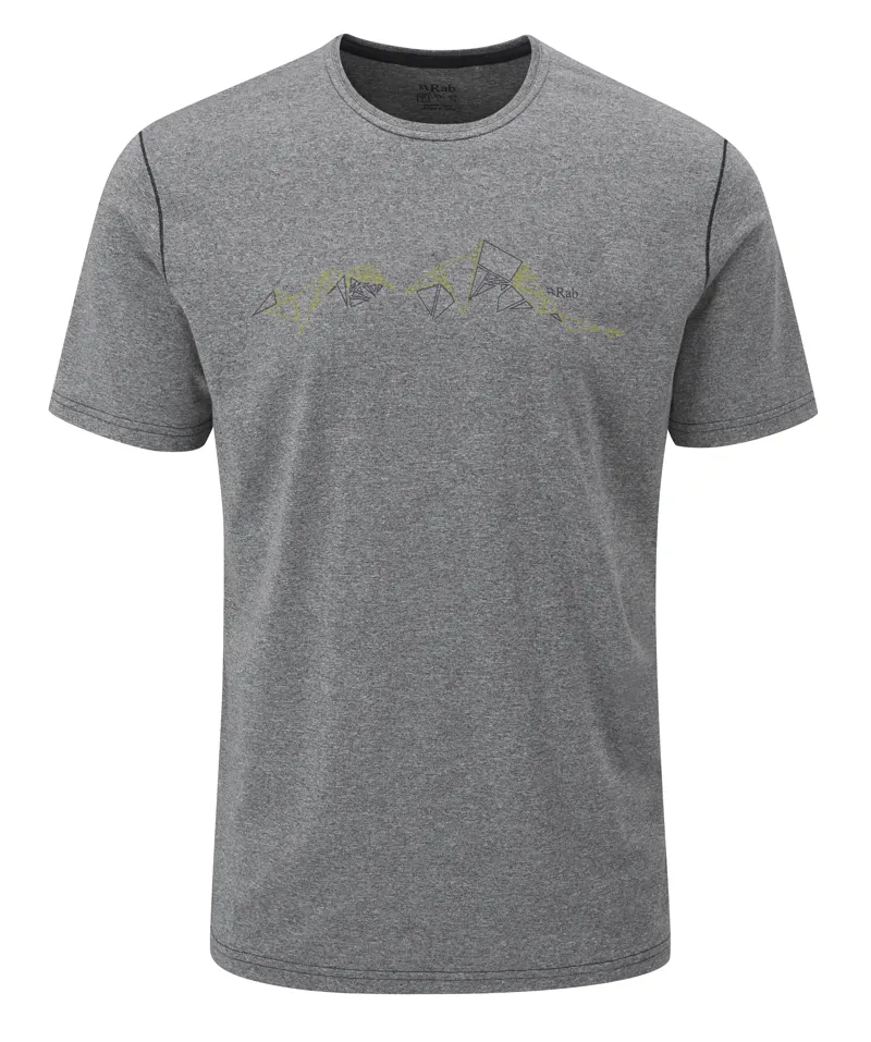 Rab Men's Mantle Tessalate T-Shirt in Beluga