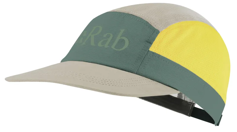 Rab Momentum 5 Panel Cap in Sage/Pebble/Pollen