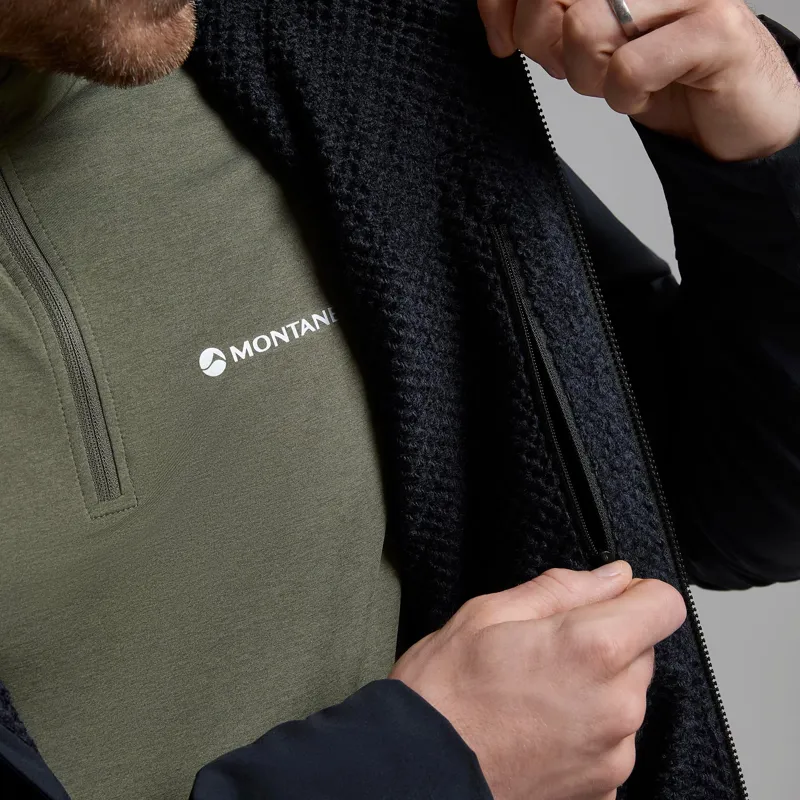 Montane Men's Khamsin Hooded Softshell Jacket in Black-5