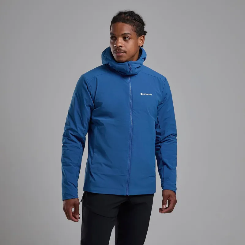 Montane Men's Khamsin Hooded Softshell Jacket in Neptune Blue-1