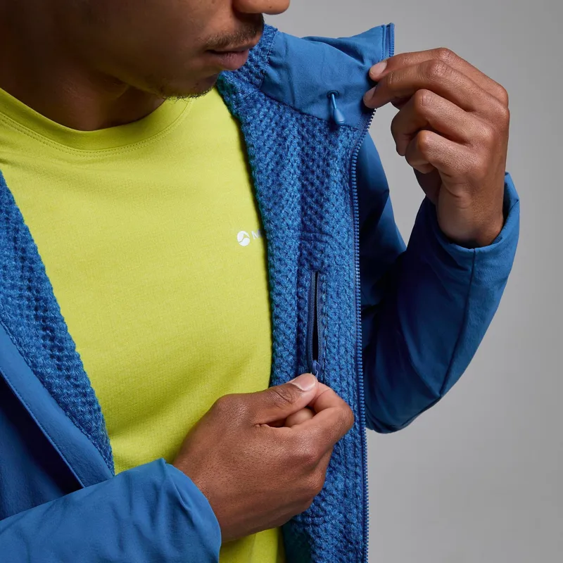 Montane Men's Khamsin Hooded Softshell Jacket in Neptune Blue-5