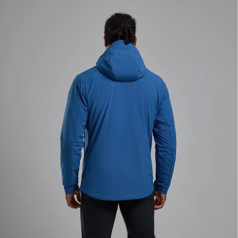 Montane Men's Khamsin Hooded Softshell Jacket in Neptune Blue-7