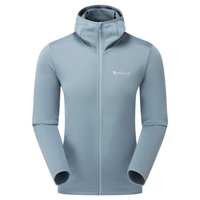 Montane Men's Protium Hooded Fleece in Stone Blue