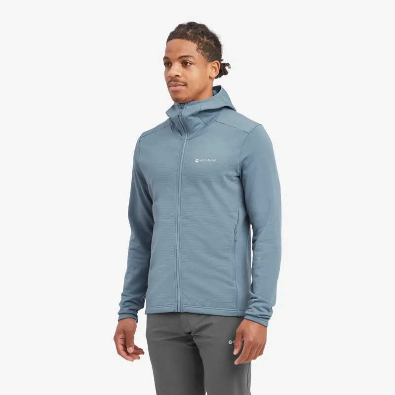 Montane Men's Protium Hooded Fleece in Stone Blue-3