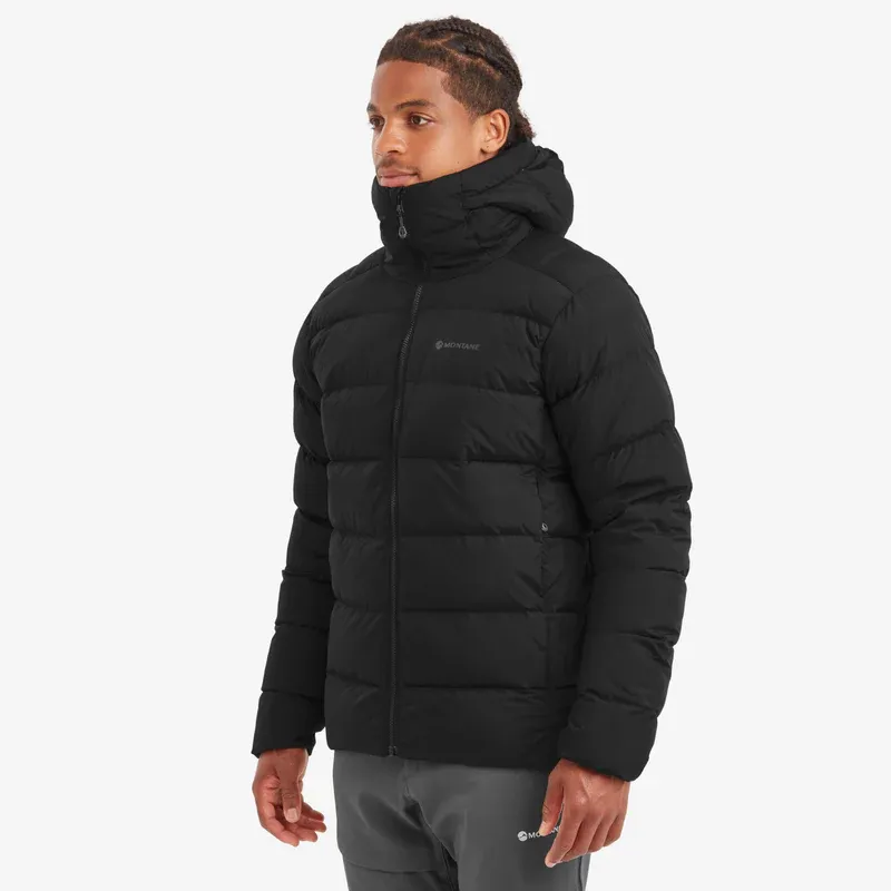 Montane Men's Tundra Hooded Down Jacket in Black-1