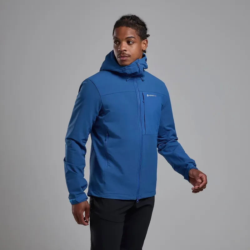 Montane Men's Tenacity XT Hooded Softshell Jacket in Neptune Blue-6