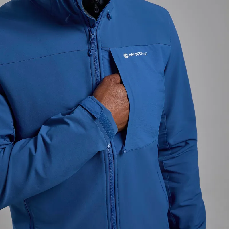 Montane Men's Tenacity XT Hooded Softshell Jacket in Neptune Blue-5