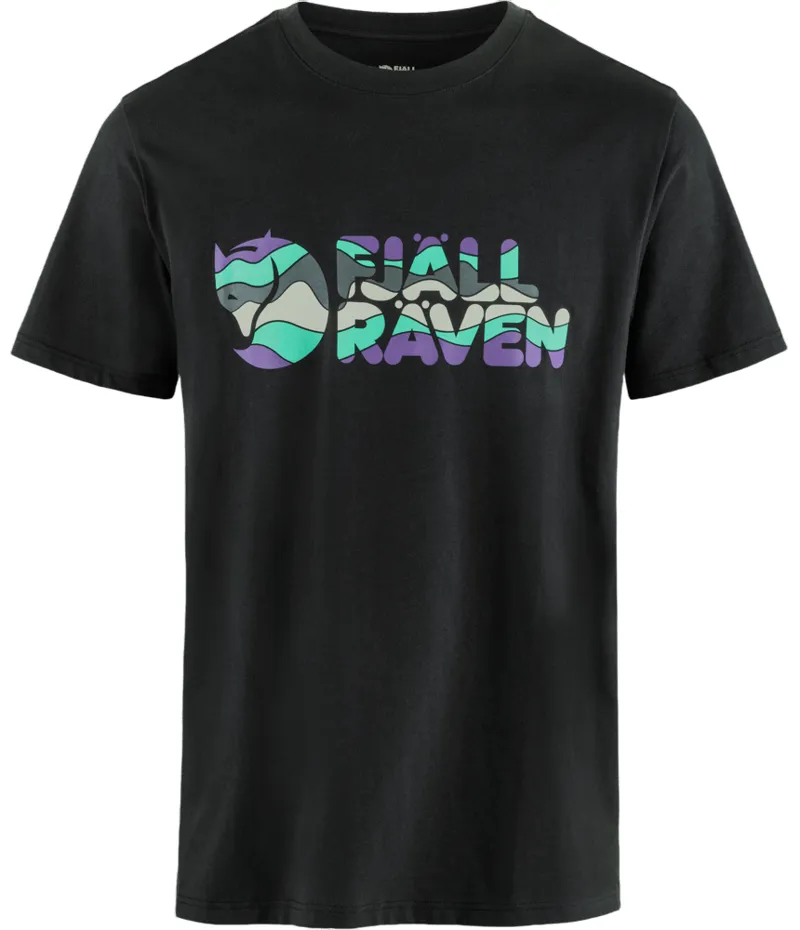 Fjallraven Men's Multicolor Logo T-shirt in Black